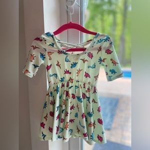 Dinosaur baby girl dress